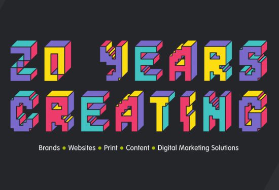 20 years creating logos, websites, print, content and marketing.