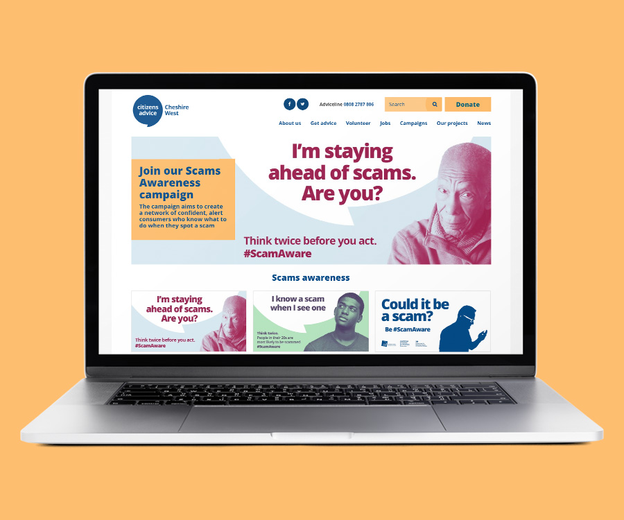 Citizens Advice Cheshire West Web Development, Greensplash Design.