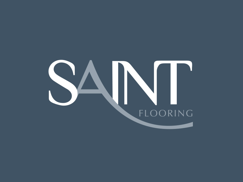Saint Flooring logo design, Greensplash Design.