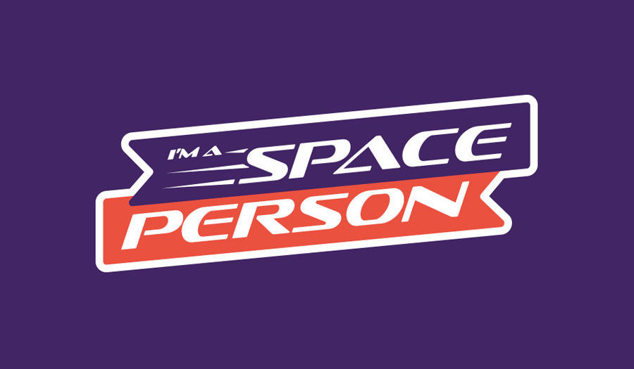 Space Person logo design, Greensplash Design.